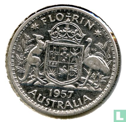 Australia 1 florin 1957 - Image 1