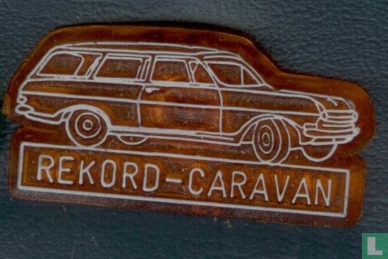 Rekord-Caravan [weiß auf transparent orange]