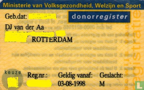 Donorregister - Image 1