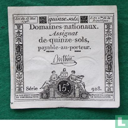 France 15 sols 1793 