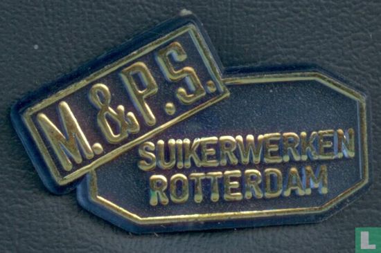 M. & P.S. Suikerwerken Rotterdam [goud op blauw]