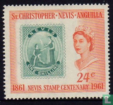 100 years stamps Nevis