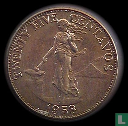 Filipijnen 25 centavos 1958 - Afbeelding 1