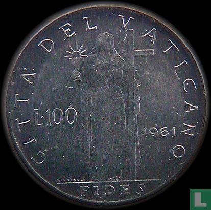 Vaticaan 100 lire 1961 - Afbeelding 1