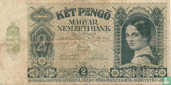 Hongrie 2 Pengö 1940 - Image 1
