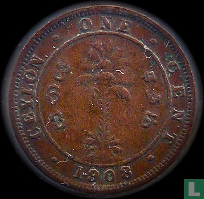 Ceylon 1 cent 1908 - Image 1