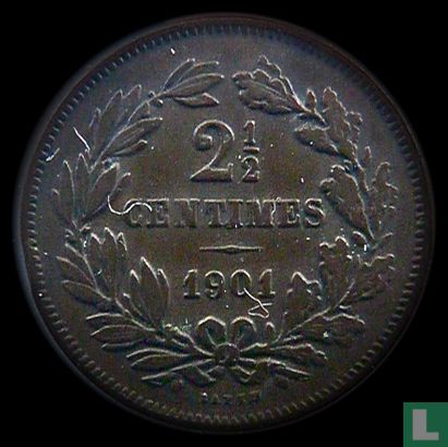 Luxemburg 2½ centimes 1901 (BAPTH) - Afbeelding 1