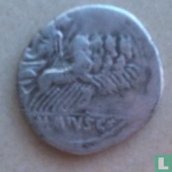 Denier République romaine de Caius Vibius C.F. Pansa 90 av. J.-C. - Image 1