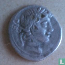 Romeinse Republiek Denarius van Caius Vibius C.F. Pansa 90 v.Chr. - Afbeelding 2