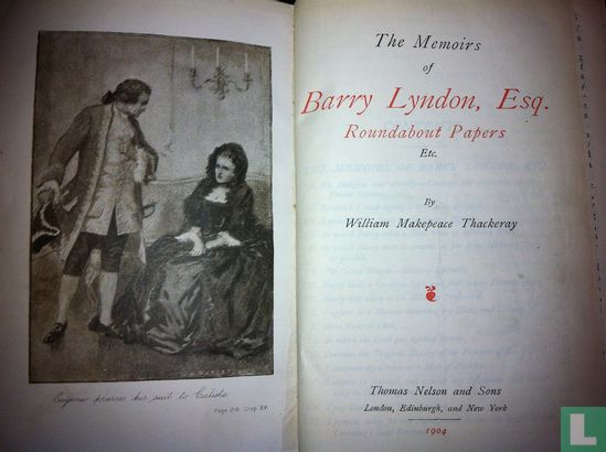 Memoirs of Barry Lyndon, Esq, Roundabout Papers, Etc.   - Afbeelding 3