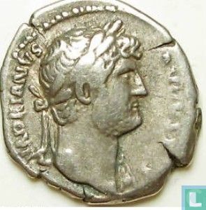 Romeinse Keizerrijk denarius van Keizer Hadrianus 125 n. Chr. - Afbeelding 2