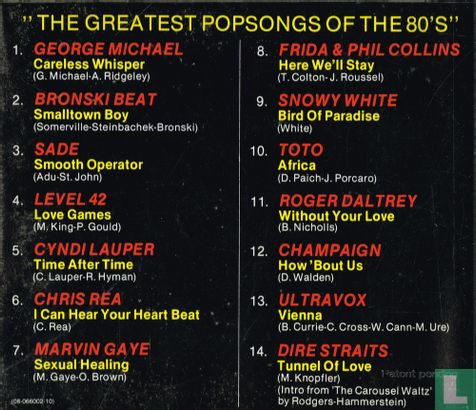 The Greatest Popsongs of the 80's - Afbeelding 2