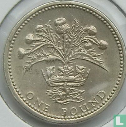 United Kingdom 1 pound 1984 "Scottish thistle" - Image 2