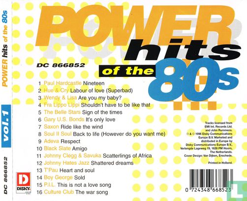 Power Hits of the 80's - vol.1 - Afbeelding 2