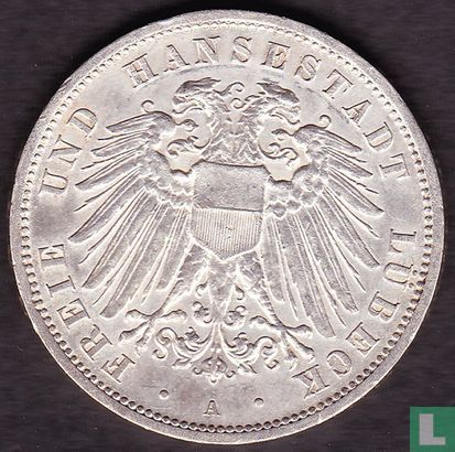 Lübeck 3 mark 1912 - Afbeelding 2