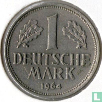 Germany 1 mark 1964 (J) - Image 1