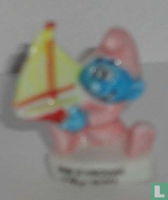 Baby Smurf with sailing boat