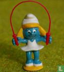 Smurfette on the skipping rope