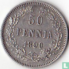 Finland 50 penniä 1890 - Afbeelding 1