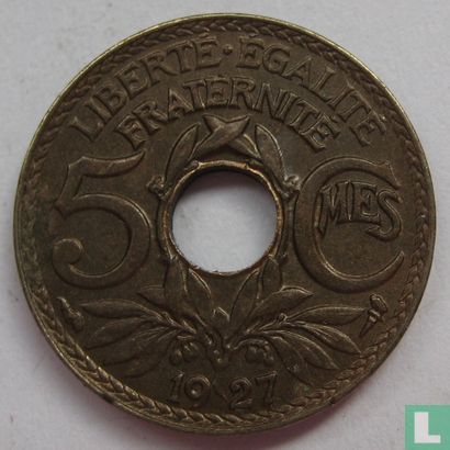 Frankrijk 5 centimes 1927 - Afbeelding 1