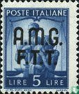 Italienische Briefmarken mit Aufdruck AMG FTT