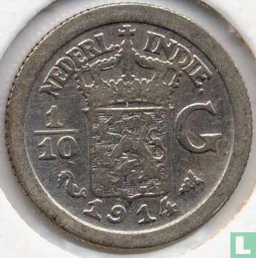 Dutch East Indies 1/10 gulden 1914 - Image 1