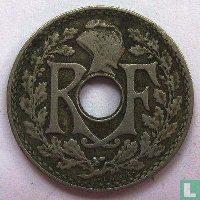 Frankrijk 5 centimes 1922 (hoorn des overvloeds) - Afbeelding 2
