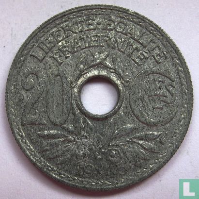 France 20 centimes 1945 (without letter) - Image 1