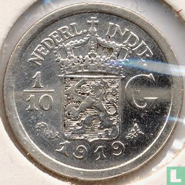 Indes néerlandaises 1/10 gulden 1919 - Image 1