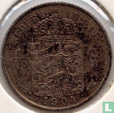 Nederlands-Indië 1/10 gulden 1904 - Afbeelding 1