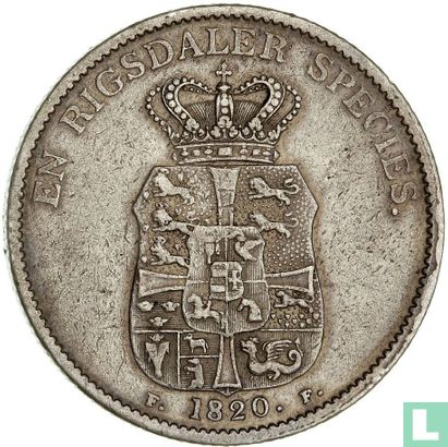 Denemarken 1 speciedaler 1820 (IC/FF) - Afbeelding 1