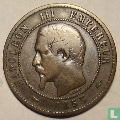 France 10 centimes 1853 (A) - Image 1