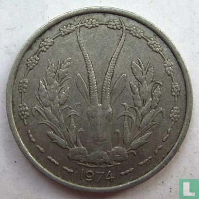 West African States 1 franc 1974 - Image 1
