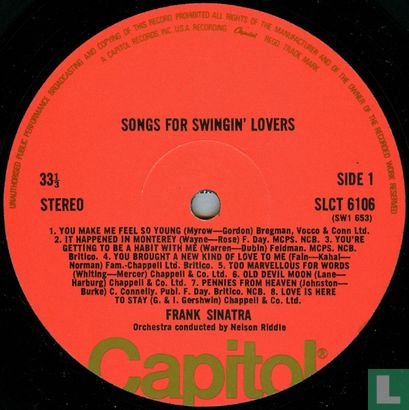Songs for Swingin' Lovers! - Afbeelding 3