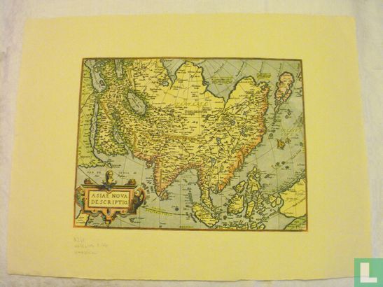 Azië, handgekleurde kopergravure naar Ortelius. Ca. 1570. - Bild 2