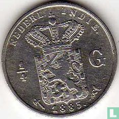Nederlands-Indië ¼ gulden 1885 - Afbeelding 1