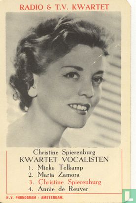 Radio & T.V. Kwartet, Christine Spierenburg - Bild 1