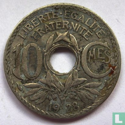 Frankrijk 10 centimes 1928 - Afbeelding 1