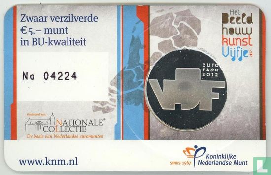 Pays-Bas 5 euro 2012 (coincard - BU) "Sculpture" - Image 1