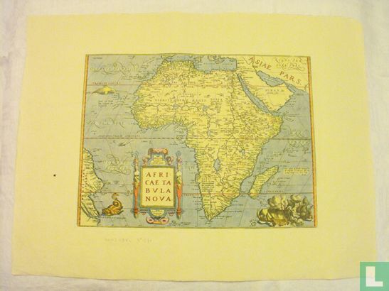 Afrika, handgekleurde kopergravure naar Ortelius. Ca. 1570. - Afbeelding 2