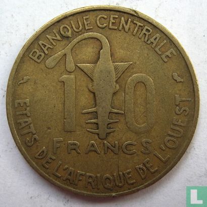 Westafrikanische Staaten 10 Franc 1967 - Bild 2