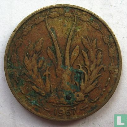 West-Afrikaanse Staten 5 francs 1967 - Afbeelding 1