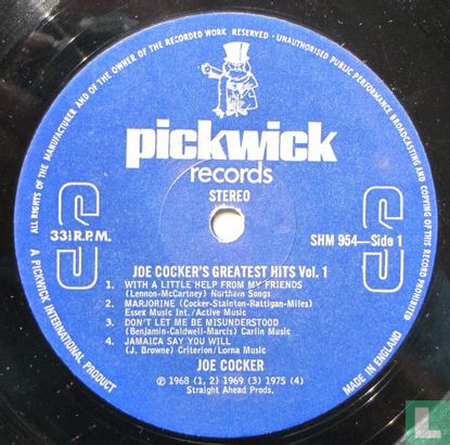 Joe Cocker's Greatest Hits Vol.1 - Image 3