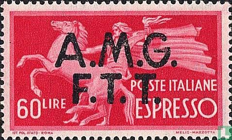 Italienische Expressmarke mit Aufdruck AMG-FTT
