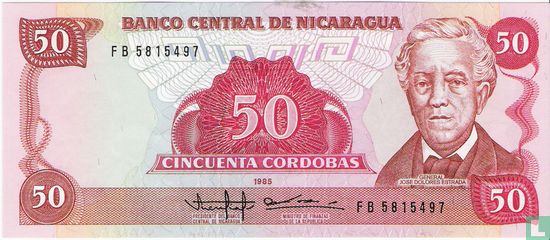 Nicaragua 50 Cordobas   - Afbeelding 1