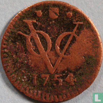 VOC ½ duit 1754 (Utrecht) - Afbeelding 1