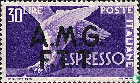 Italienische Expressmarke mit Aufdruck AMG-FTT
