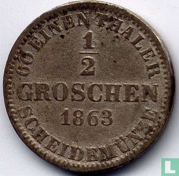 Hannover ½ groschen 1863 - Afbeelding 1
