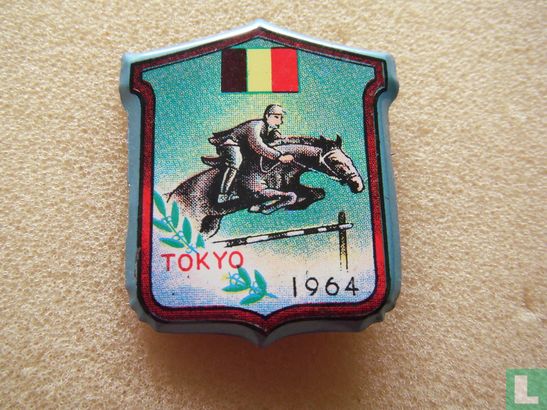 Tokyo 1964 (springconcours - Belgische vlag) [blauwe rand]