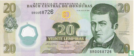 Honduras 20 Lempiras  - Image 1